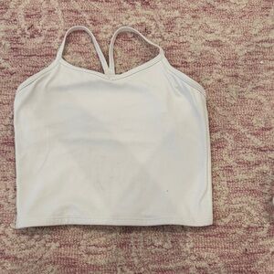 White Athleta Girl Workout top